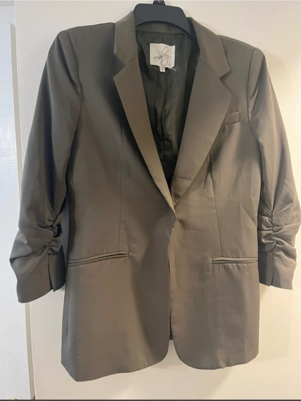 audrey Brown and Black Jacket with Branded Label